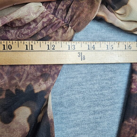 Urban Outfitters Silence + Noise Bella Off the shoulder Mesh Cropped Top Sz S - Picture 9 of 10